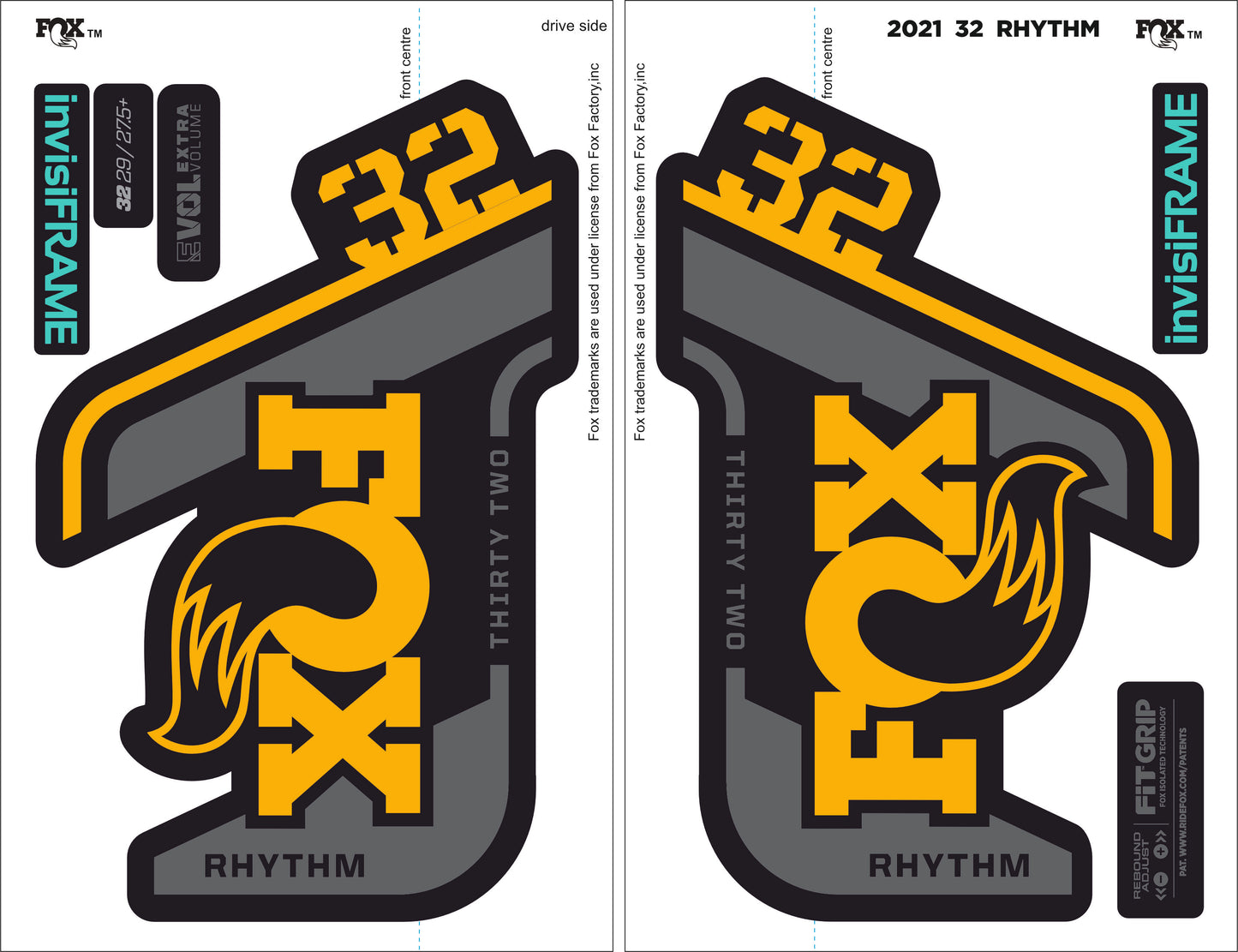 Fox 32 Rhythm 2021 decals