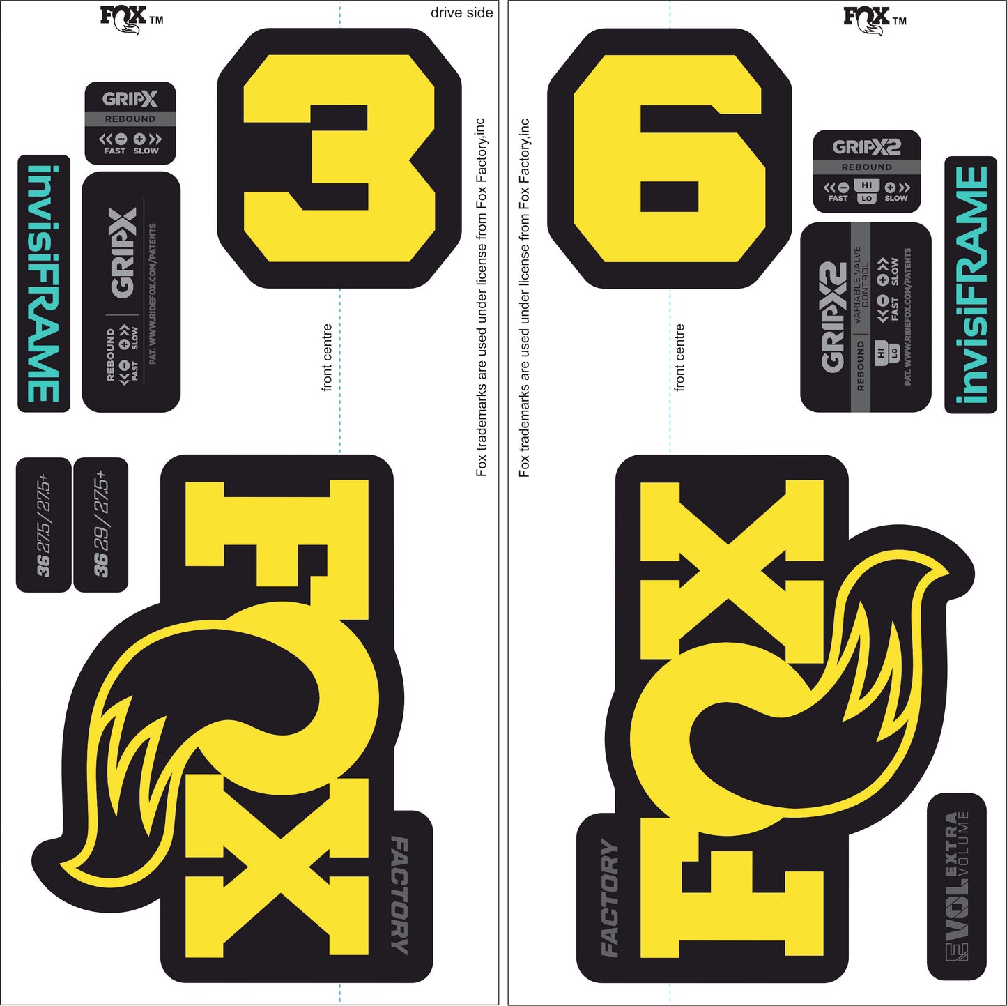 Fox 36 Factory 2026 Decals