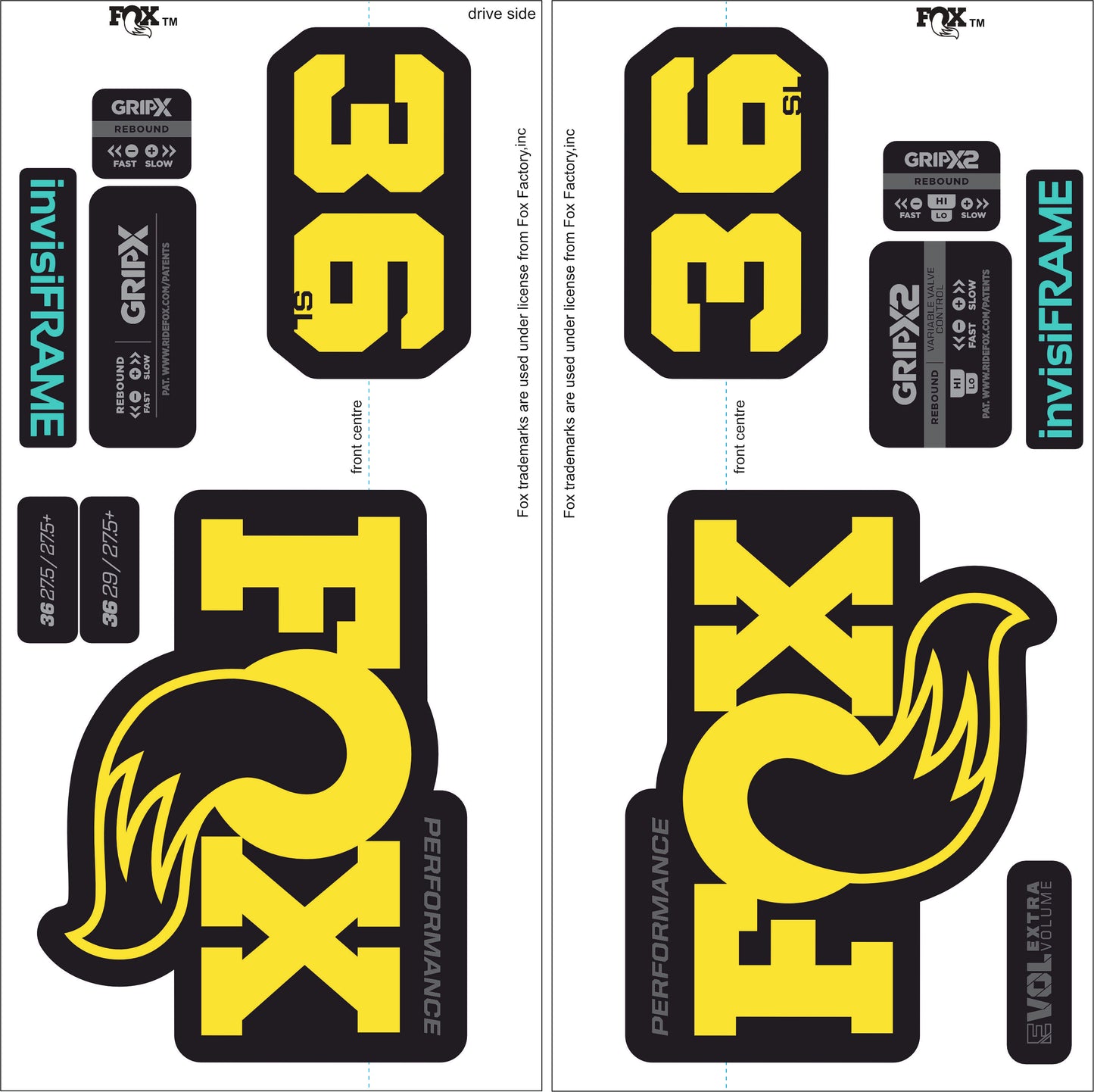 Fox 36 Performance SL 2026 Decals