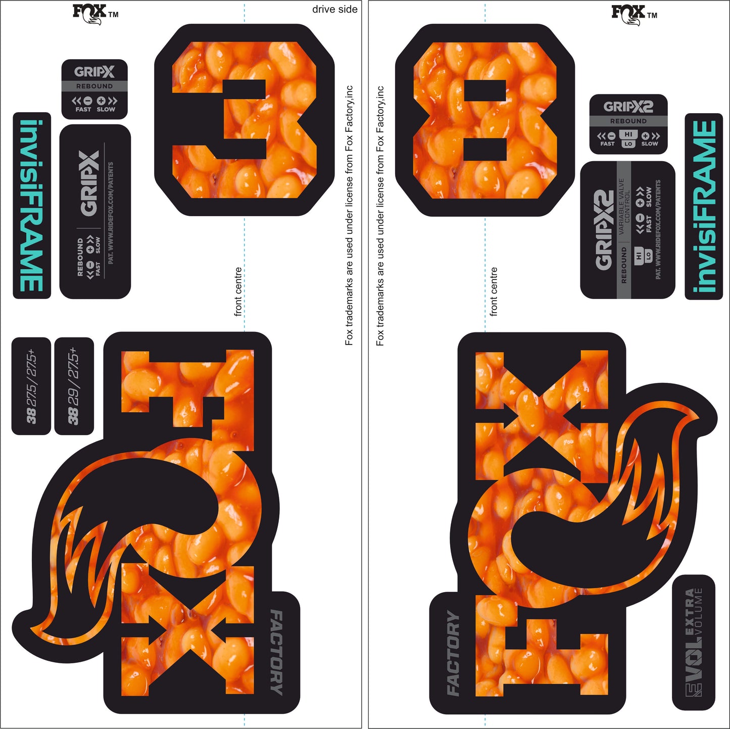 Fox 38 Factory 2027 Decals