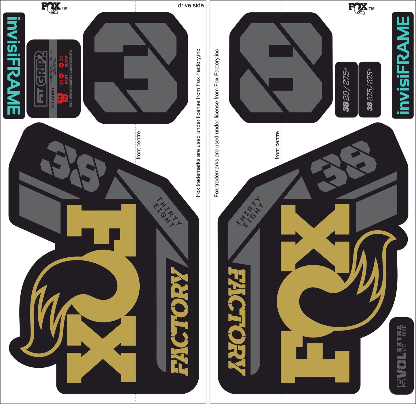 Fox 38 Factory 2021 Decals