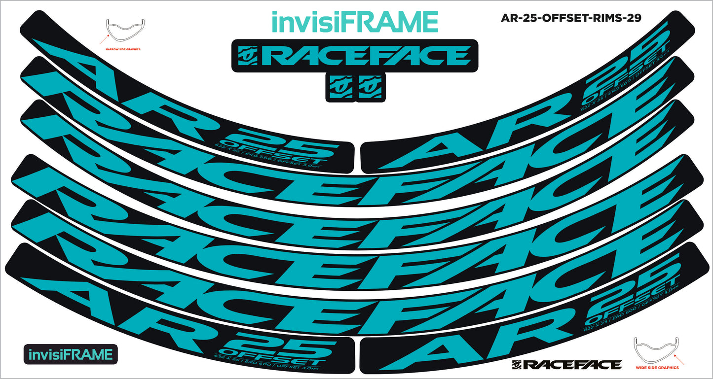 Raceface AR 25 Offset 29er Decals