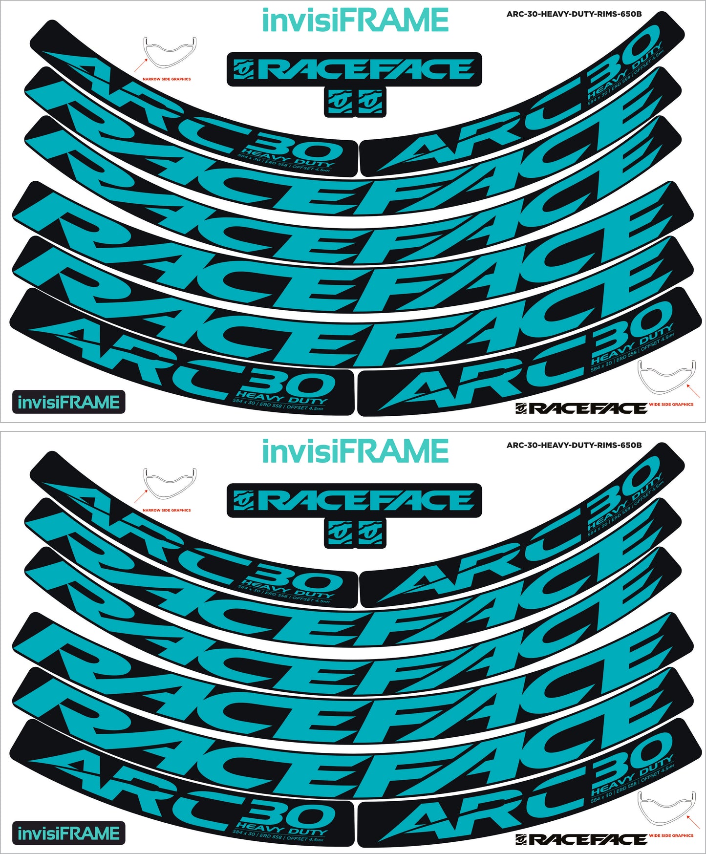 Raceface ARC 30 HD Offset Decals
