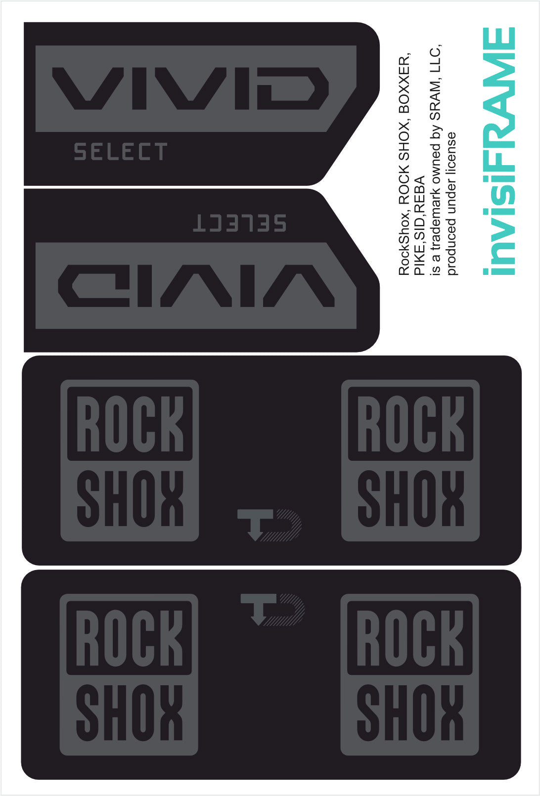 Rock Shox VIVID SELECT 2023/24 Decals
