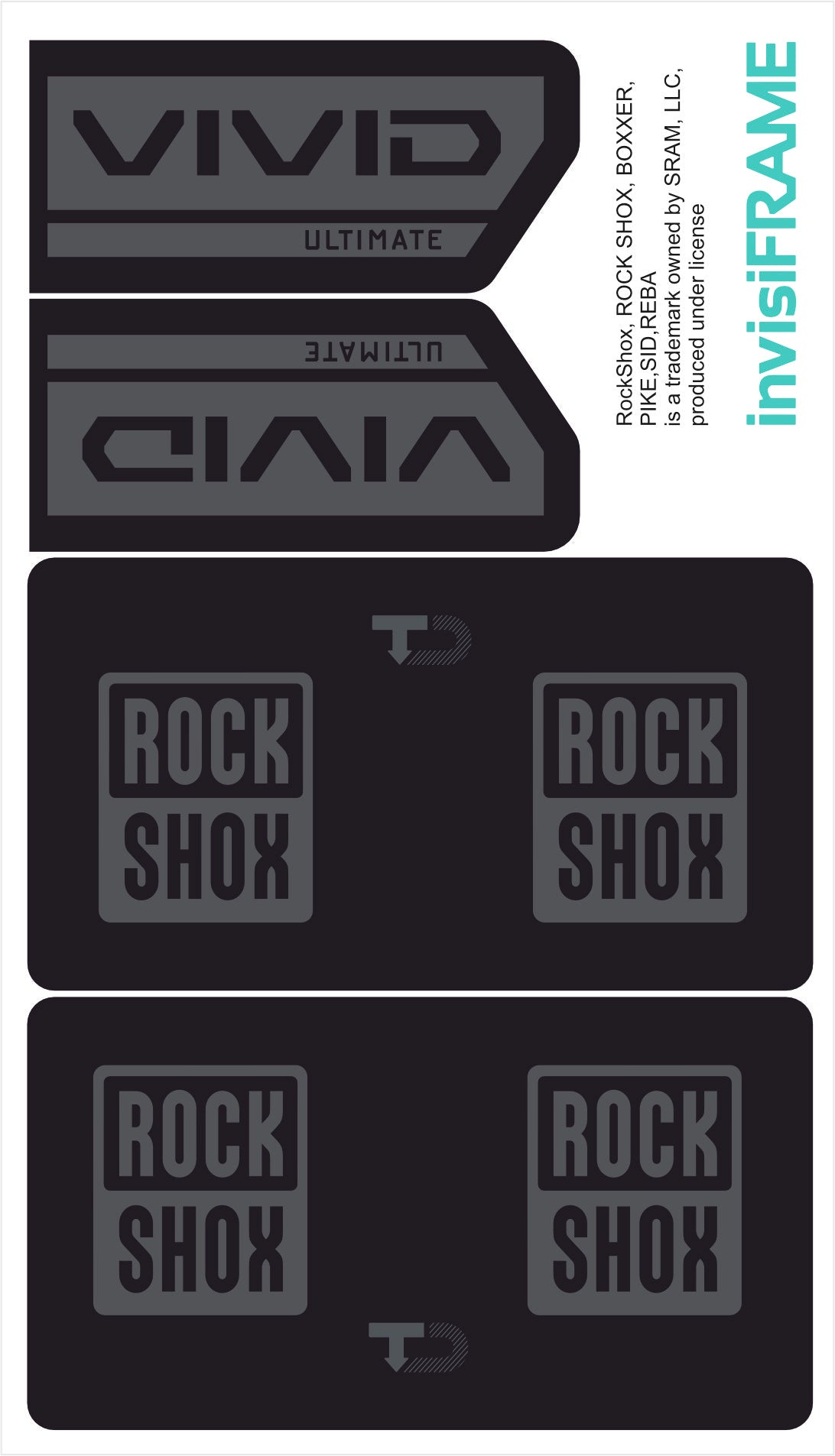 rock shox vivid ultimate 2023 Decals