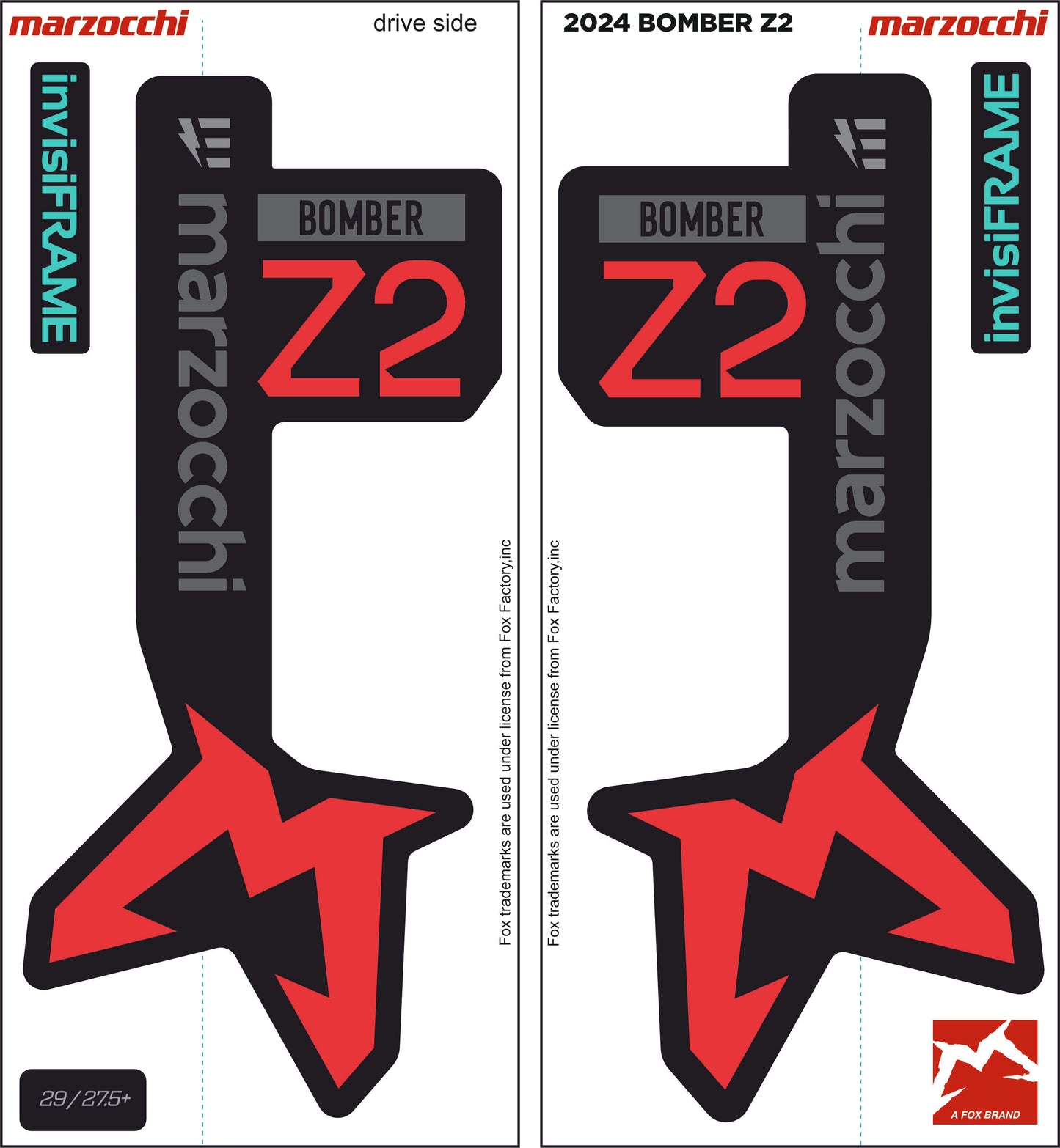 Marzocchi Bomber Z2 eOptimized 2024 Decals