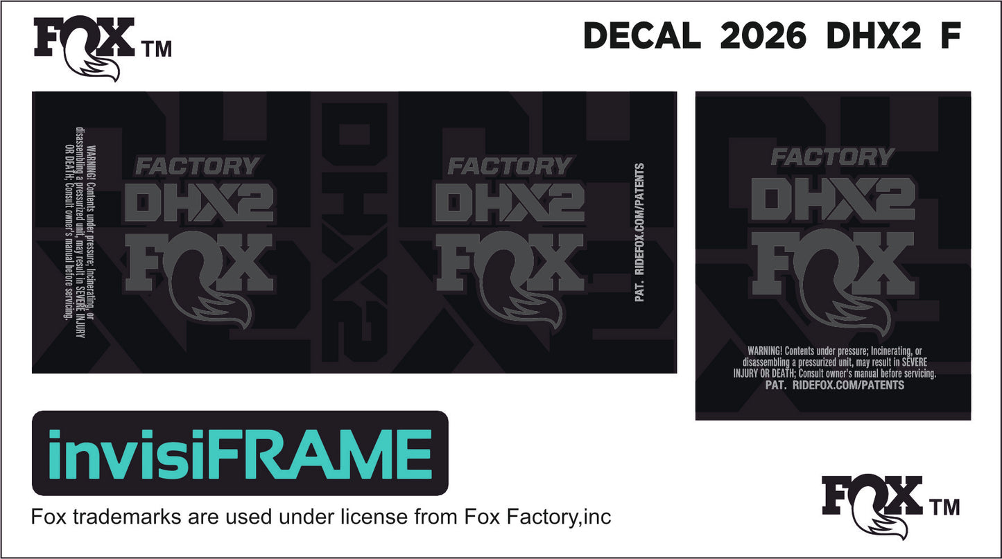 Fox DHX2 Factory 2026 Decals