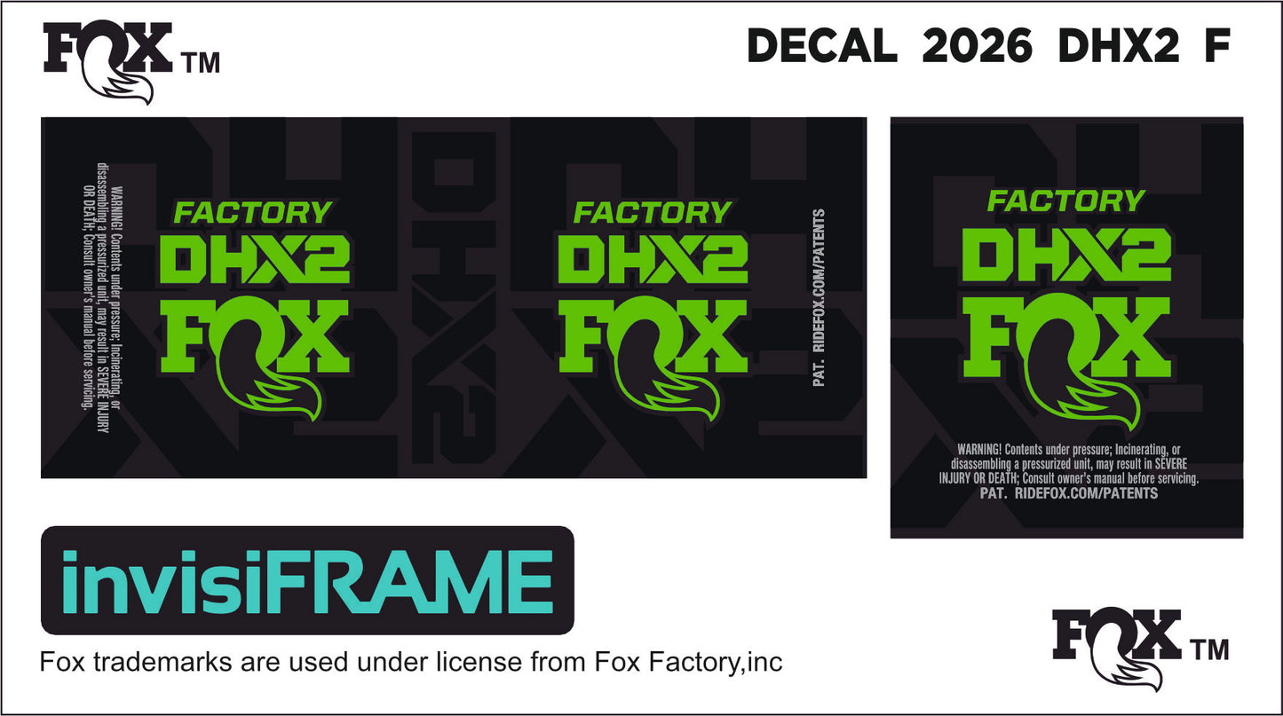 Fox DHX2 Factory 2026 Decals