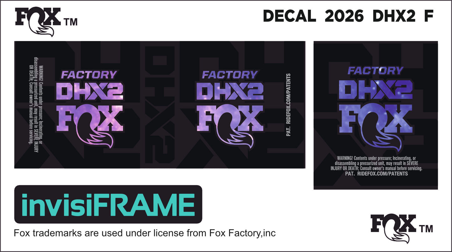 Fox DHX2 Factory 2026 Decals