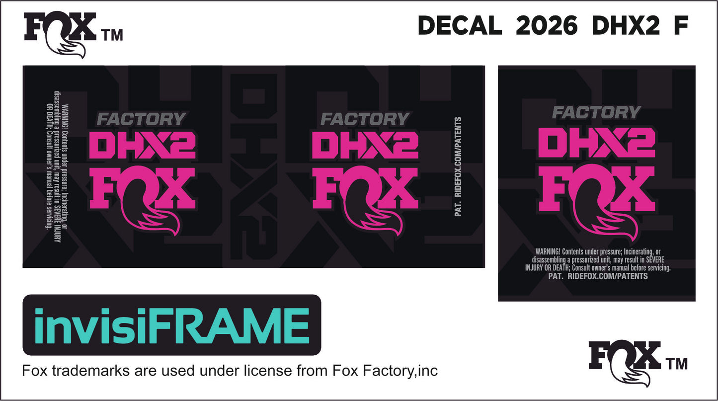 Fox DHX2 Factory 2026 Decals
