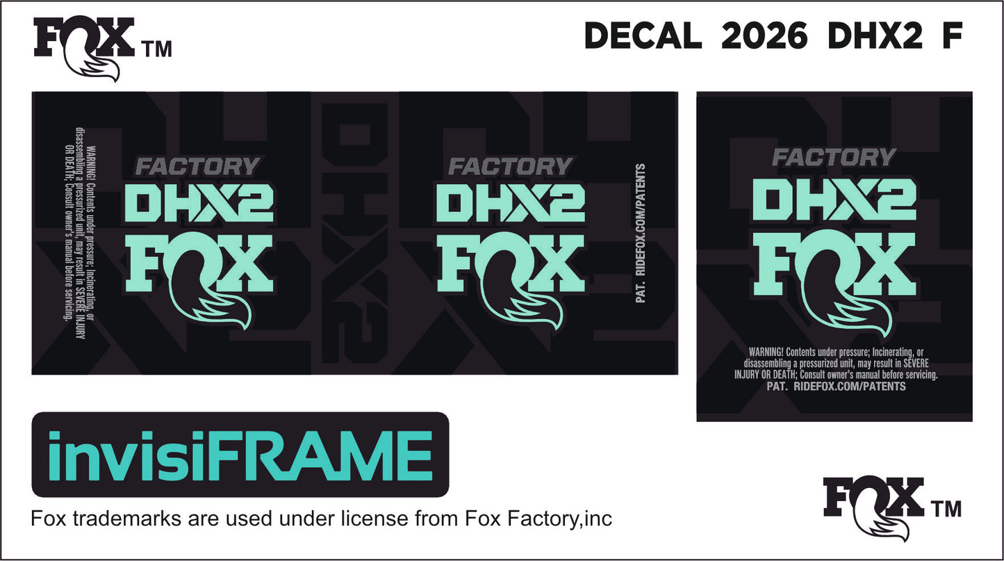 Fox DHX2 Factory 2026 Decals