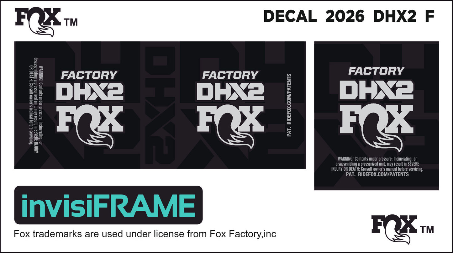 Fox DHX2 Factory 2026 Decals