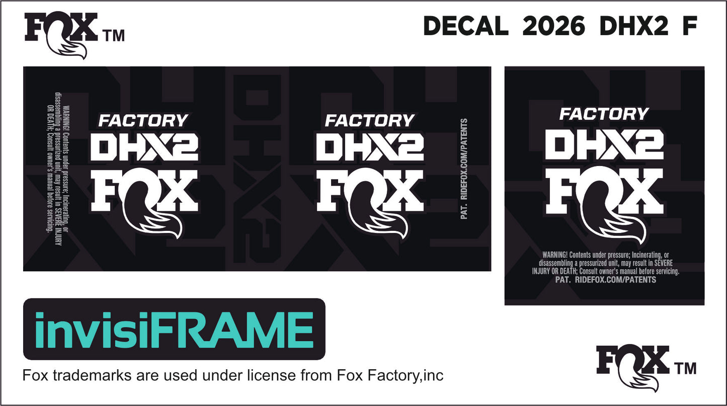 Fox DHX2 Factory 2026 Decals