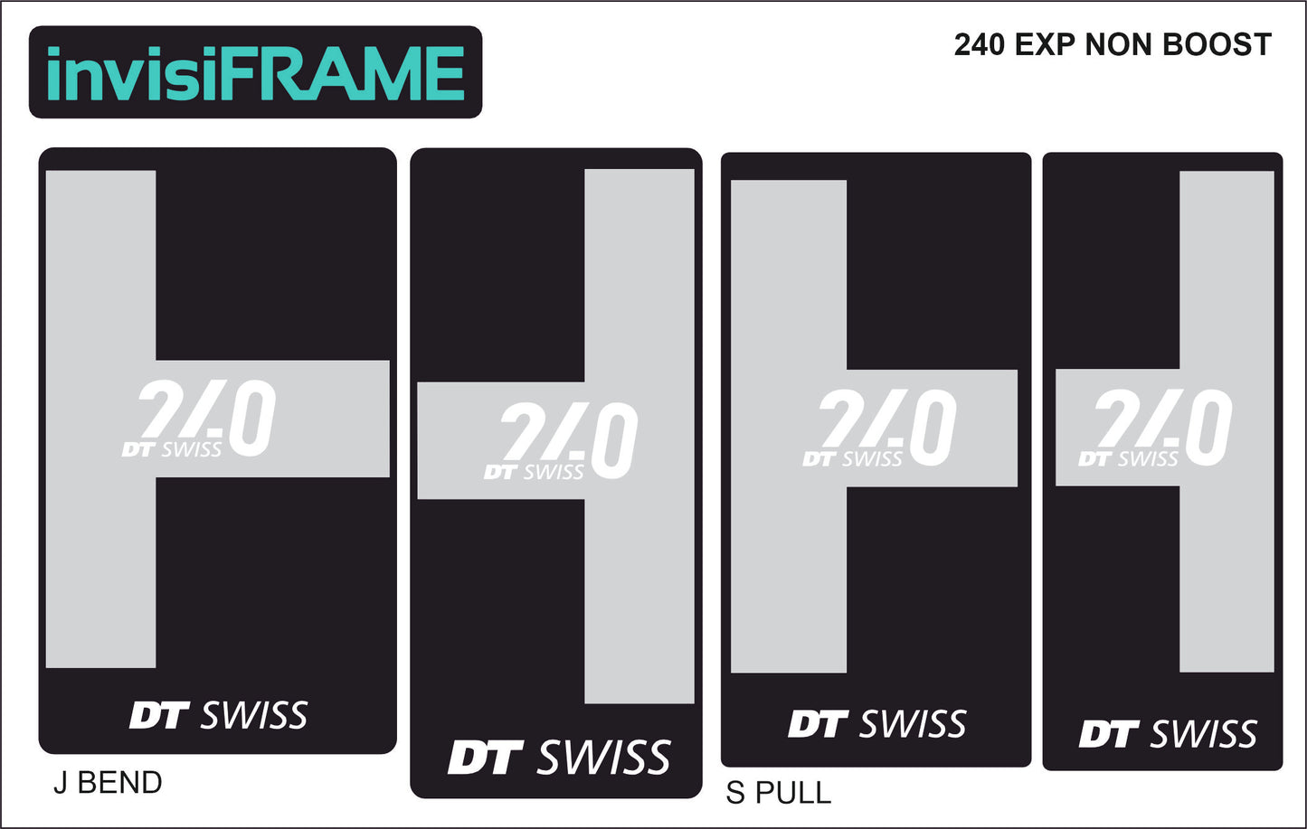 DT Swiss 240 EXP Non Boost Hub Decals