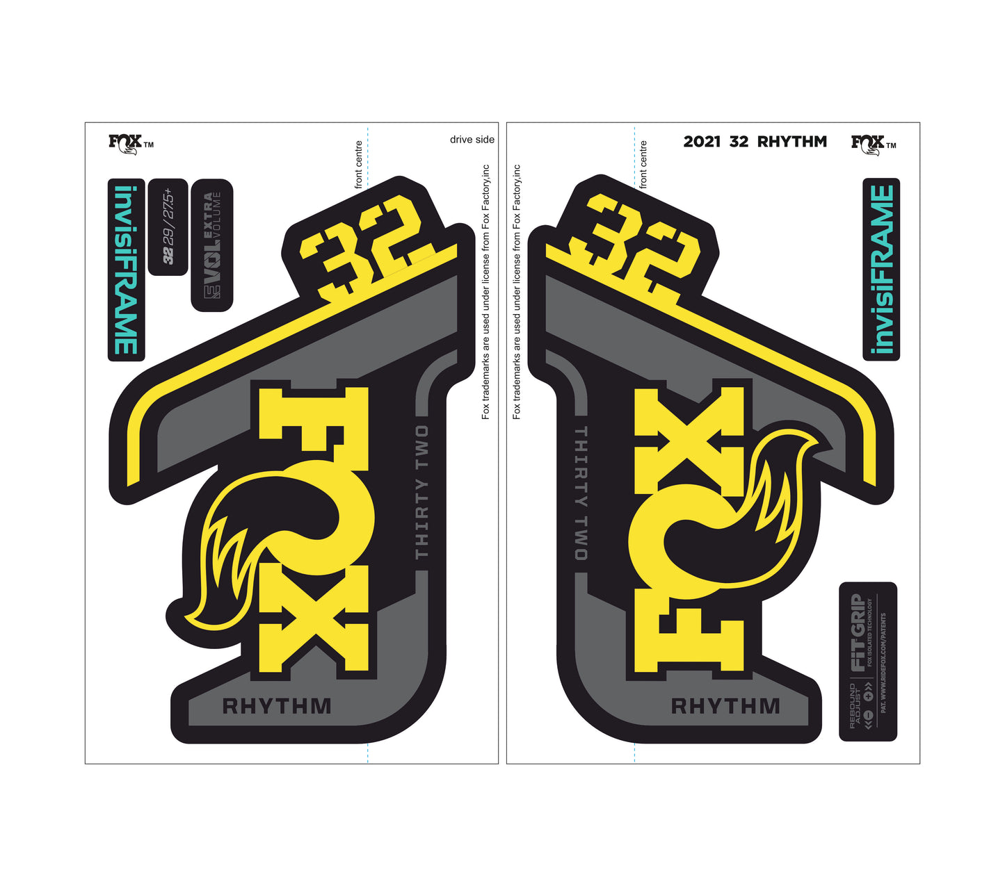 Fox 32 Rhythm 2021 decals