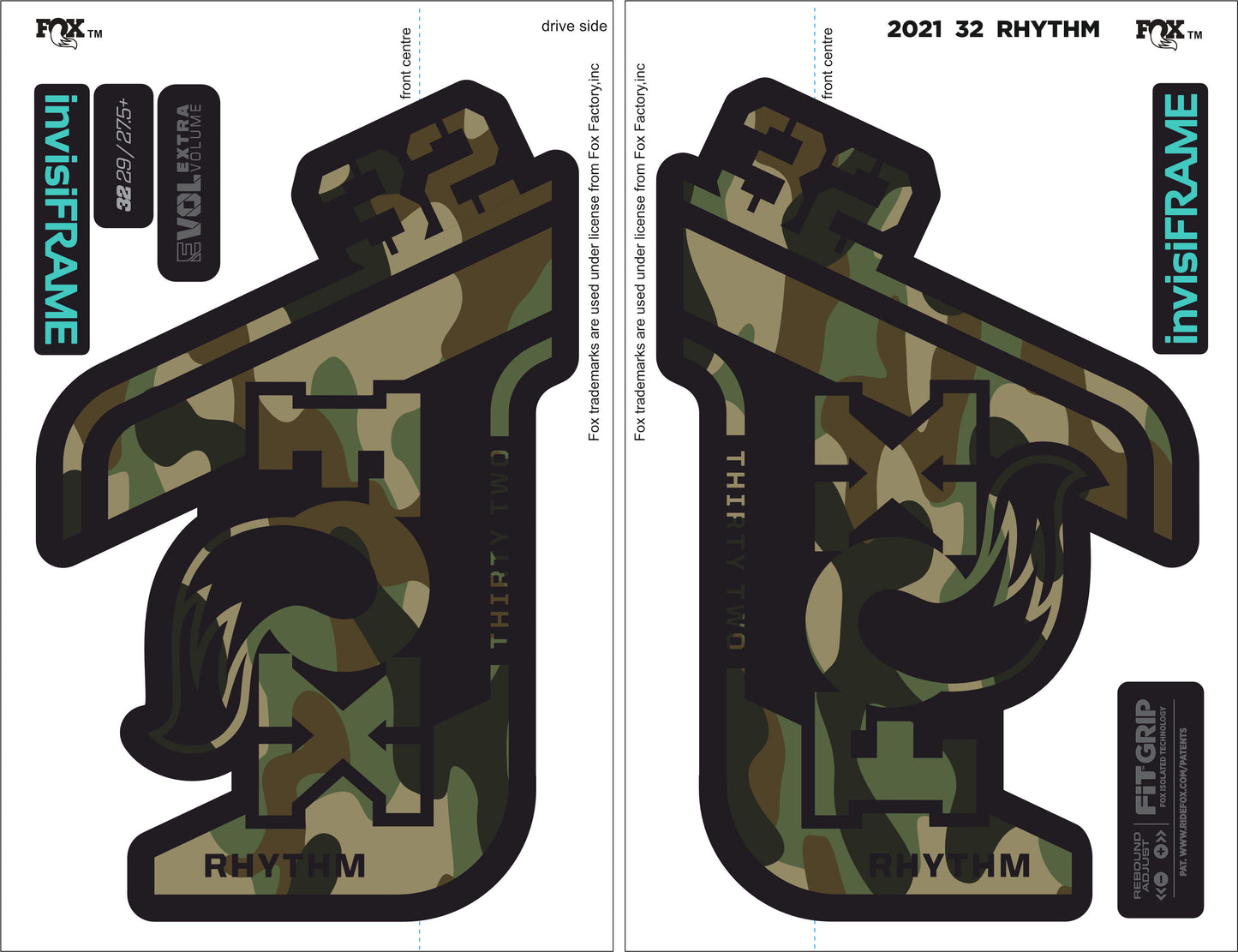 Fox 32 Rhythm 2021 decals