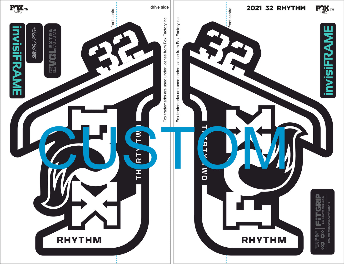 Fox 32 Rhythm 2021 decals