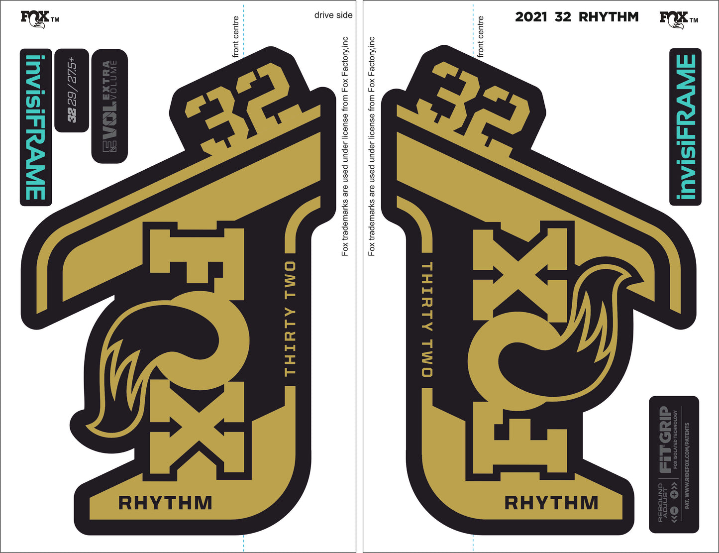 Fox 32 Rhythm 2021 decals