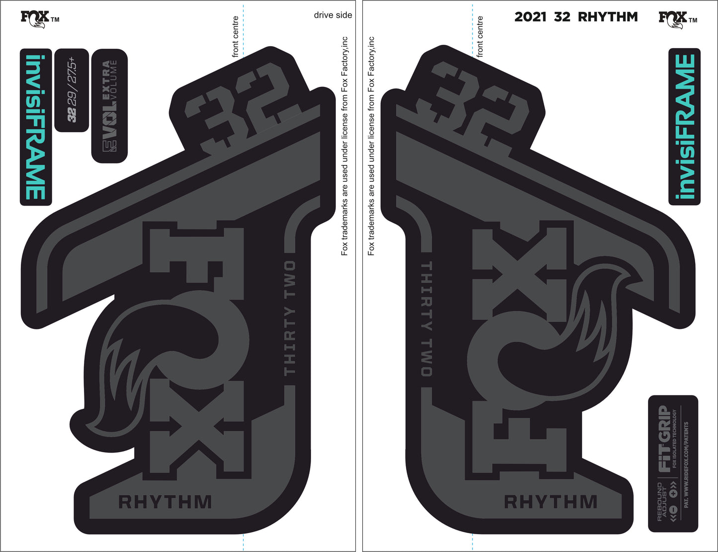 Fox 32 Rhythm 2021 decals