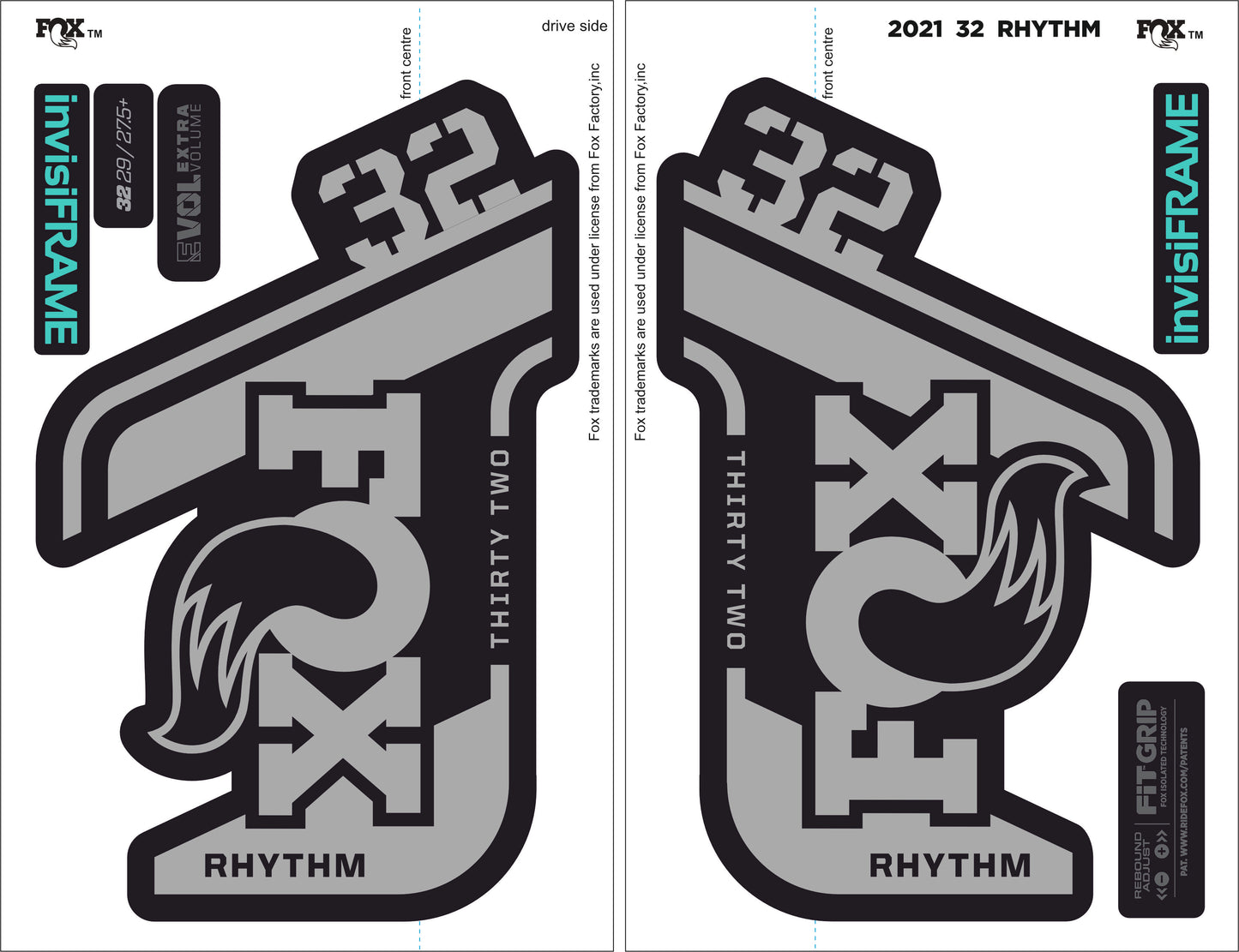 Fox 32 Rhythm 2021 decals