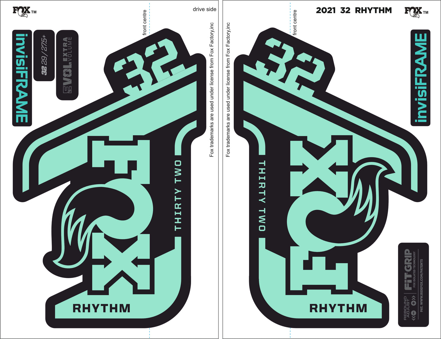 Fox 32 Rhythm 2021 decals