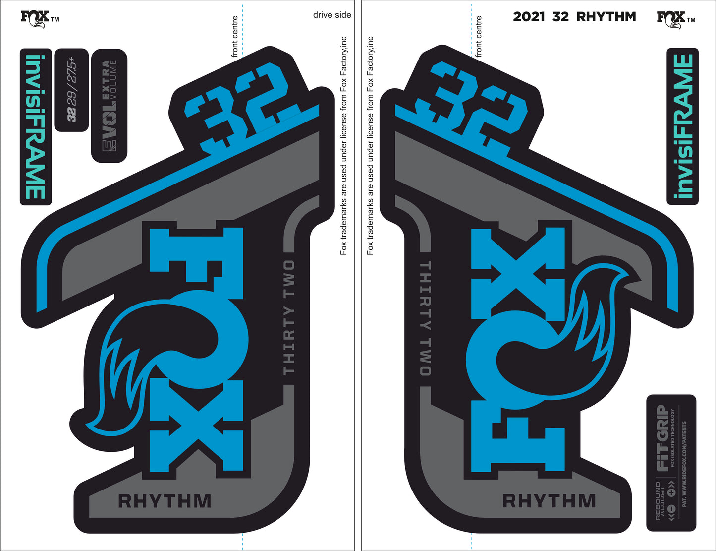 Fox 32 Rhythm 2021 decals