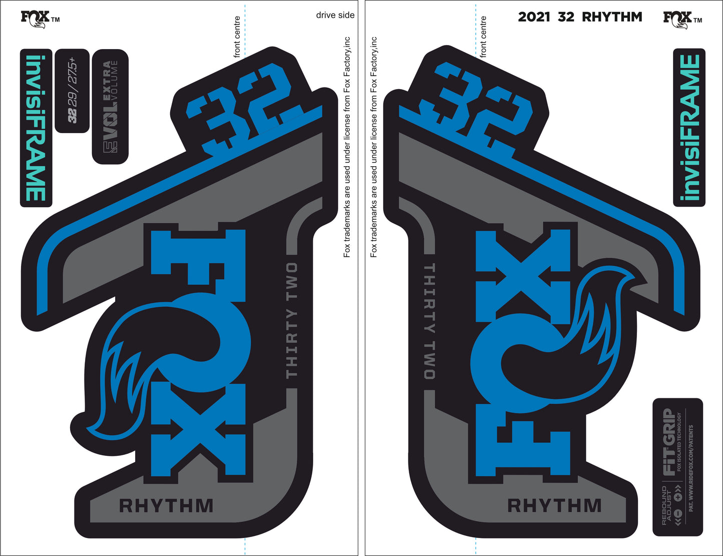 Fox 32 Rhythm 2021 decals