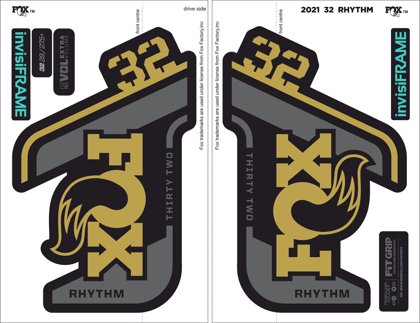 Fox 32 Rhythm 2021 decals
