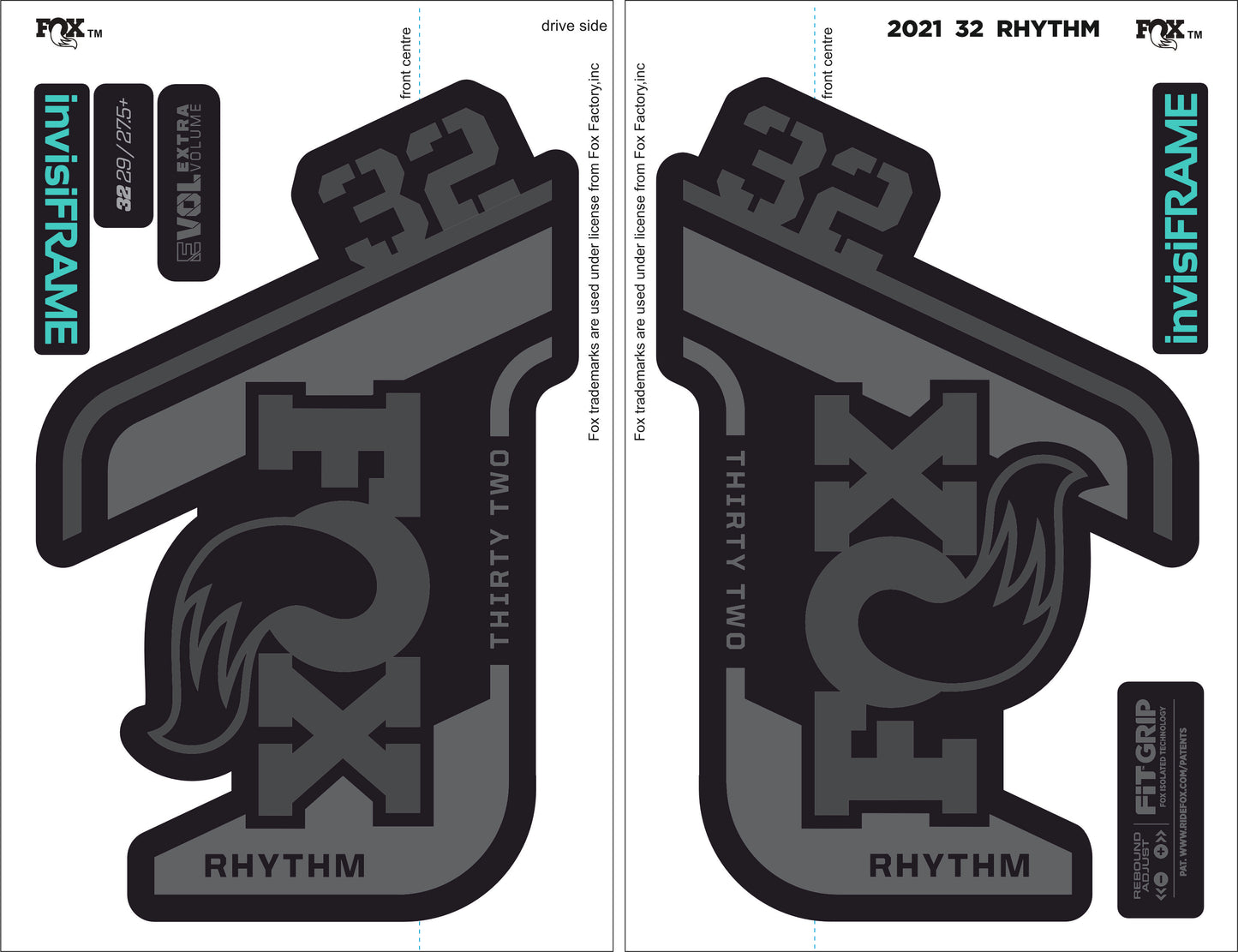 Fox 32 Rhythm 2021 decals