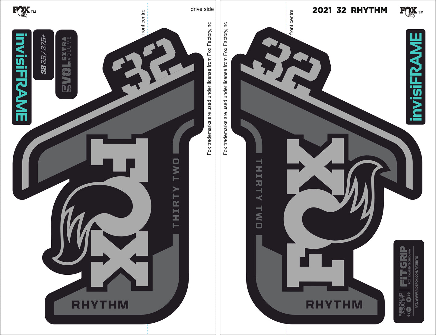 Fox 32 Rhythm 2021 decals