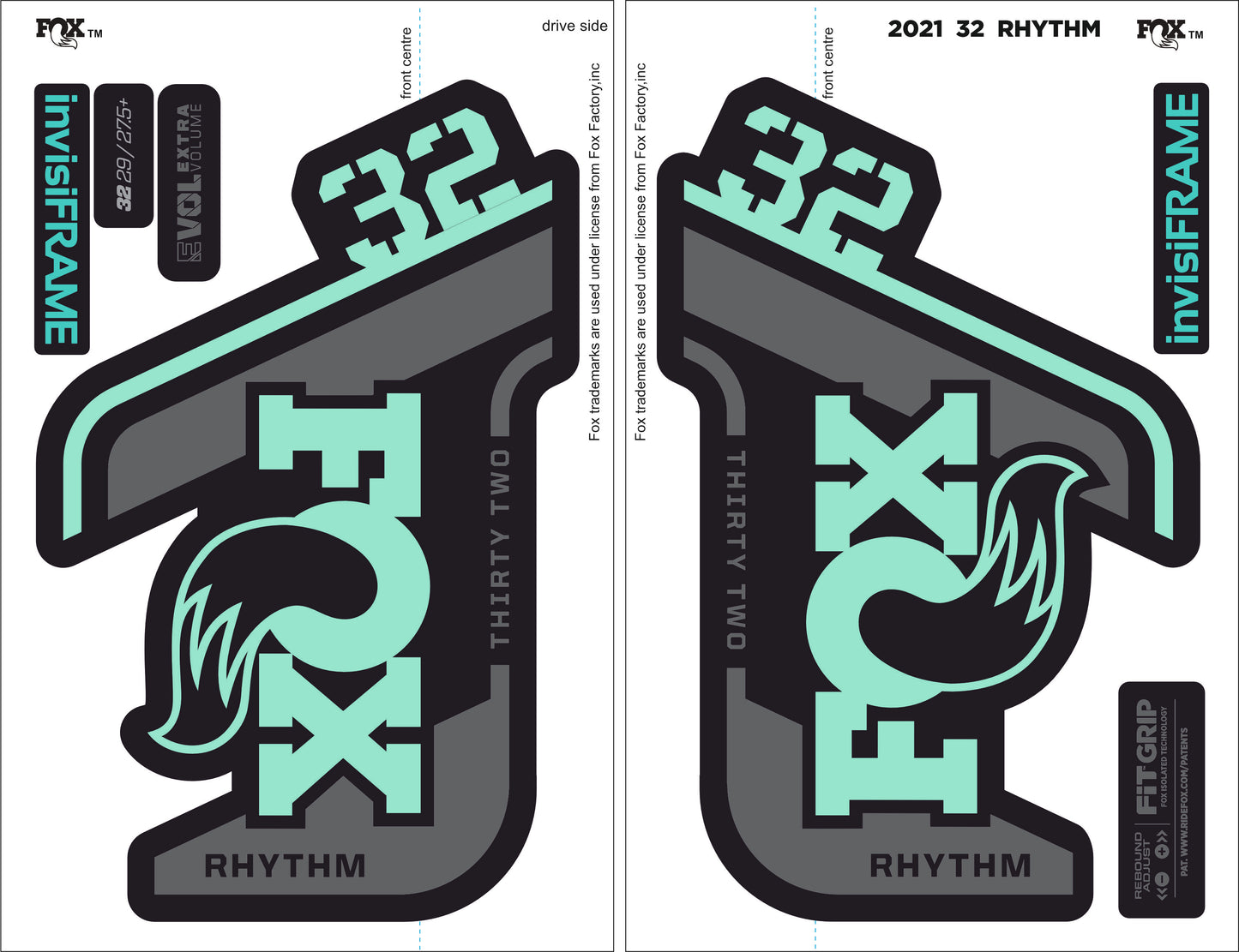 Fox 32 Rhythm 2021 decals