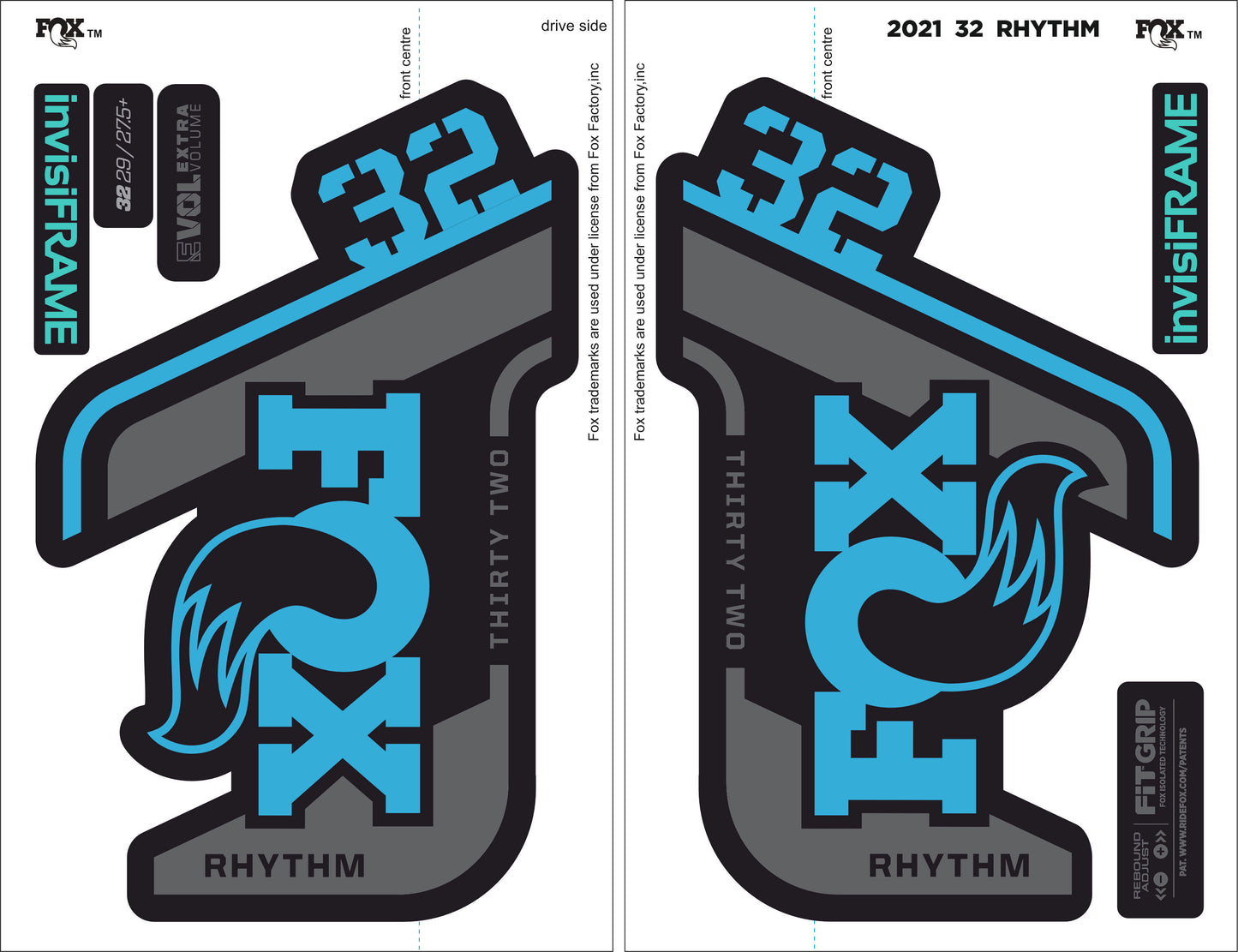 Fox 32 Rhythm 2021 decals
