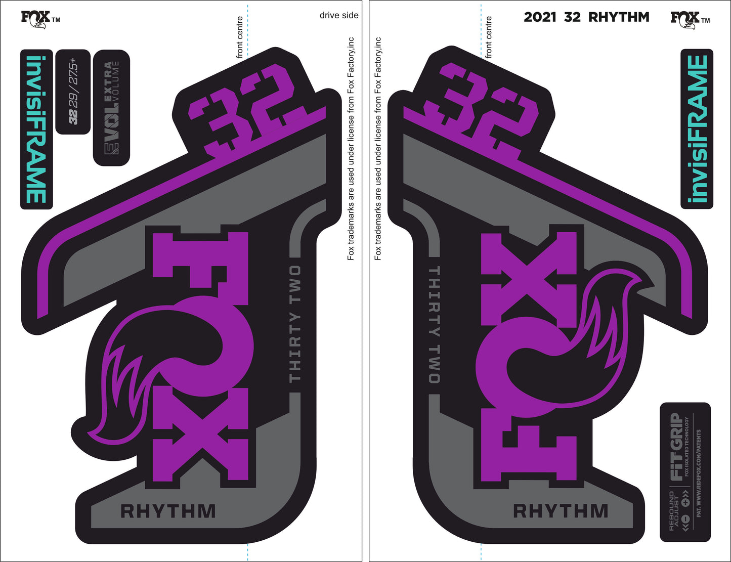 Fox 32 Rhythm 2021 decals