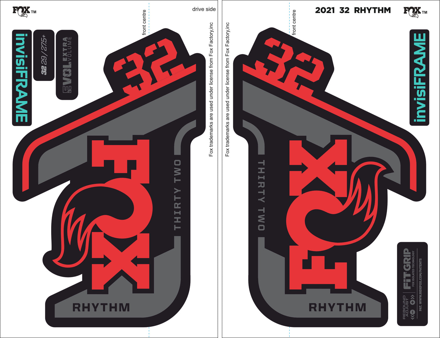 Fox 32 Rhythm 2021 decals