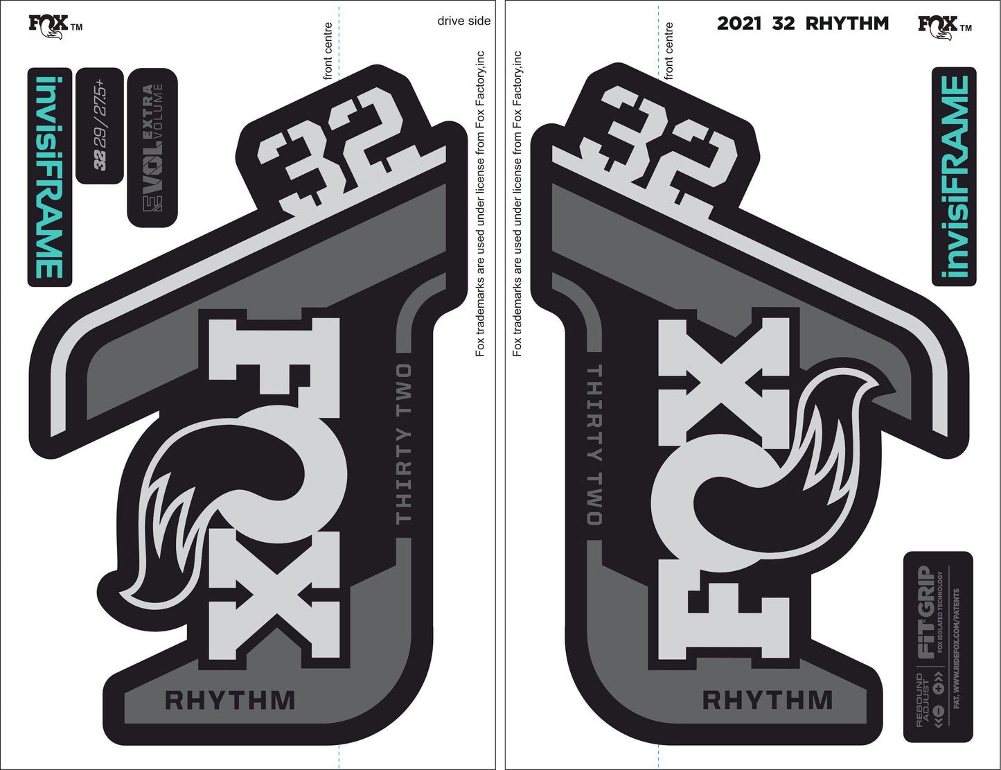 Fox 32 Rhythm 2021 decals