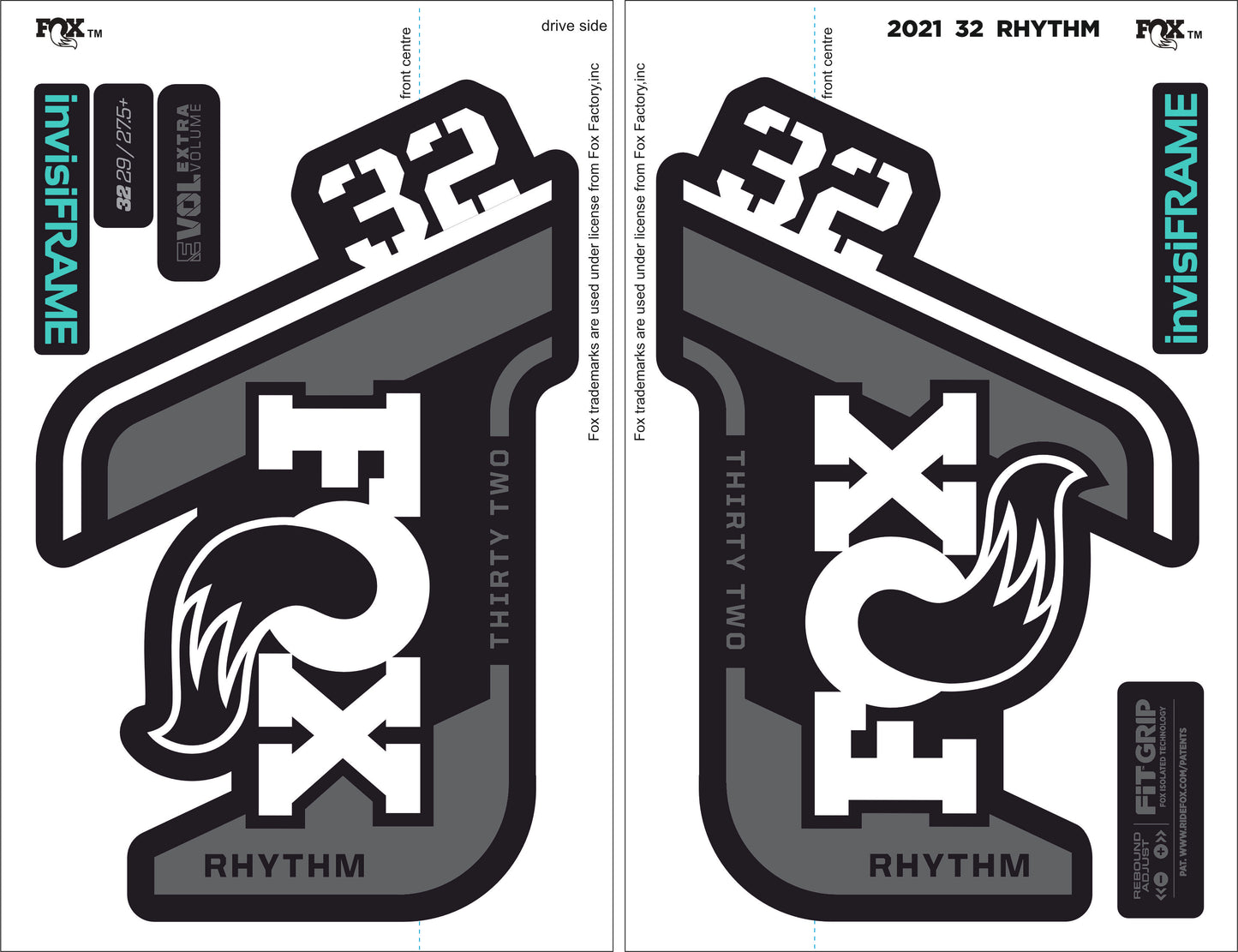 Fox 32 Rhythm 2021 decals