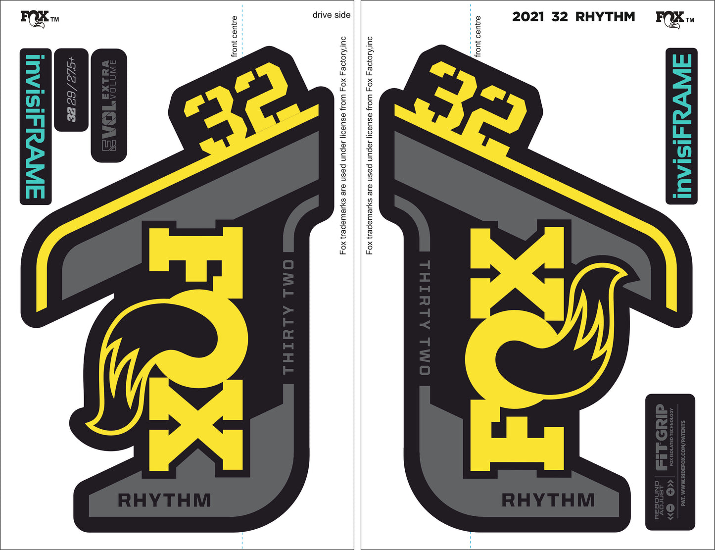 Fox 32 Rhythm 2021 decals