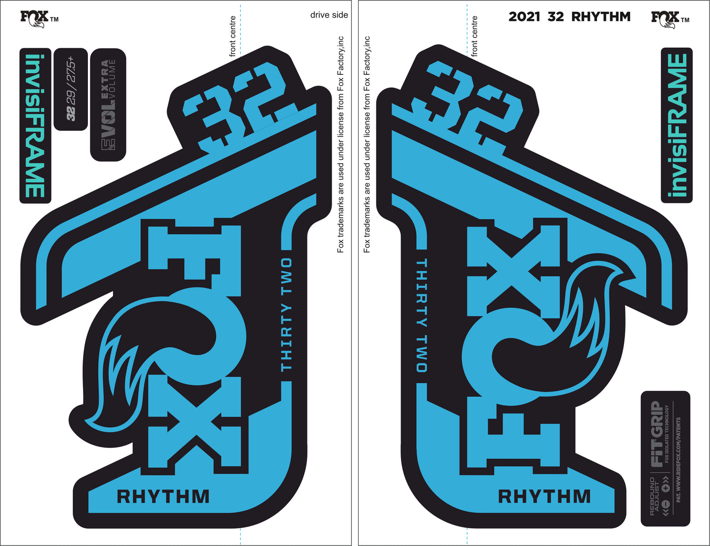 Fox 32 Rhythm 2021 decals