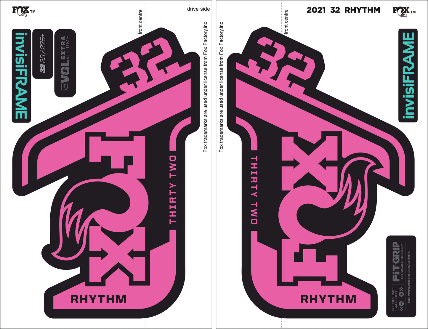 Fox 32 Rhythm 2021 decals