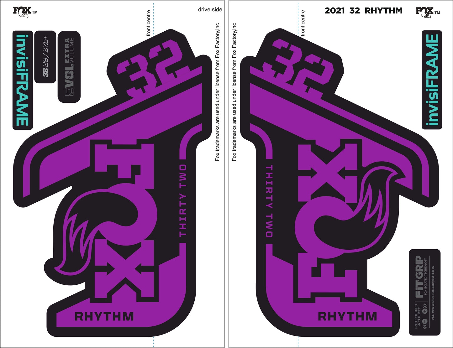 Fox 32 Rhythm 2021 decals