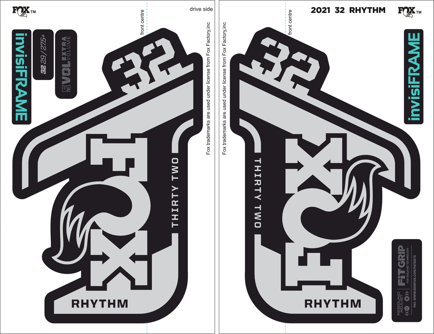 Fox 32 Rhythm 2021 decals