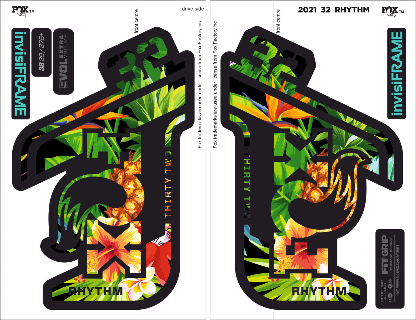 Fox 32 Rhythm 2021 decals