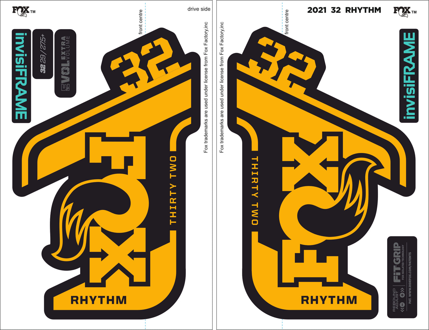 Fox 32 Rhythm 2021 decals