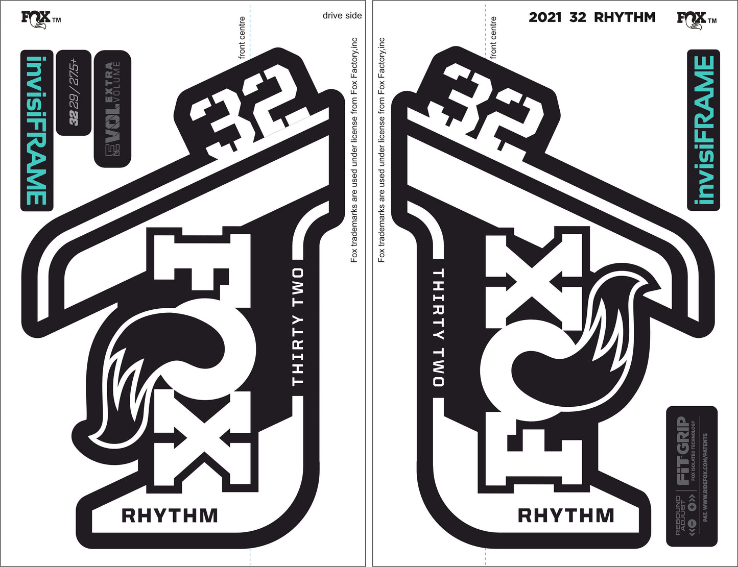 Fox 32 Rhythm 2021 decals