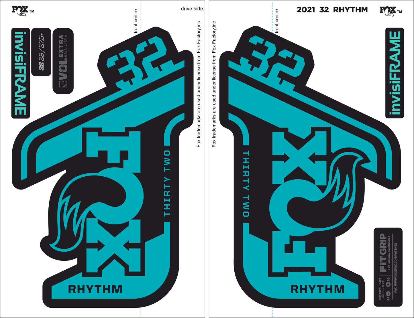 Fox 32 Rhythm 2021 decals