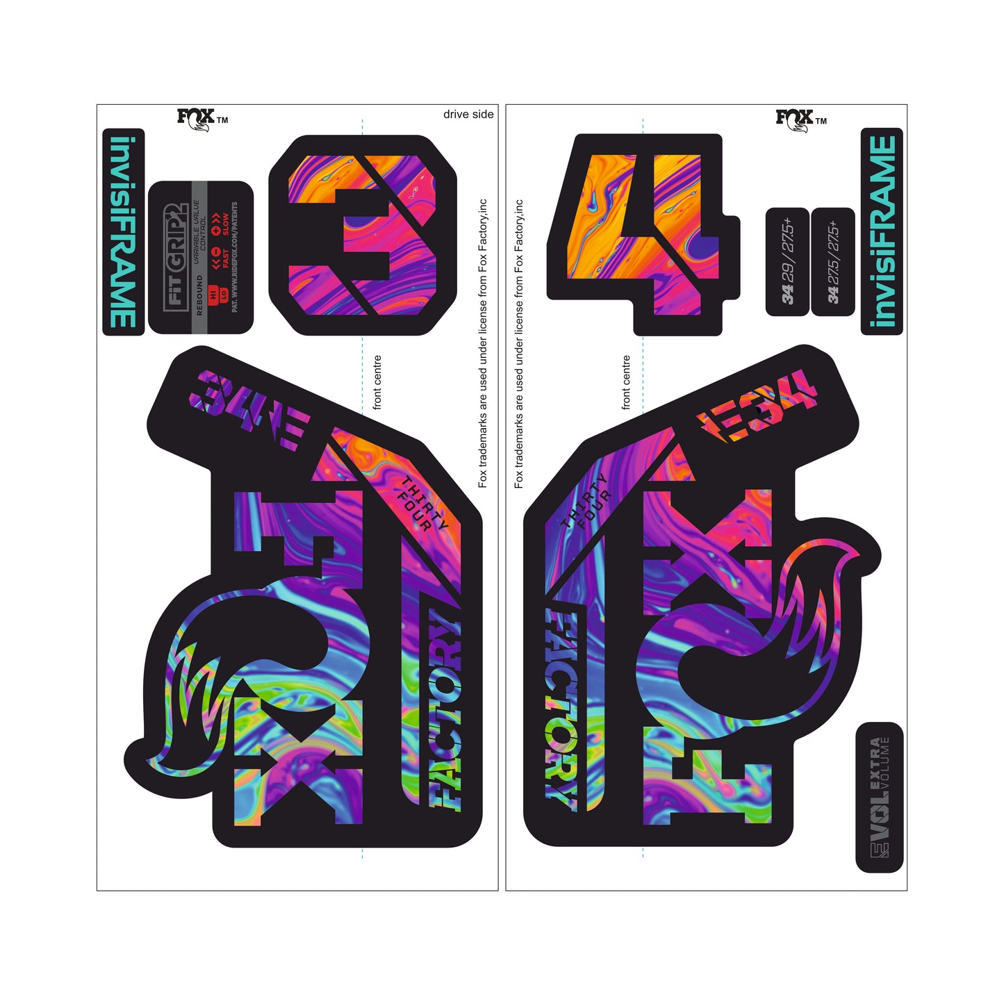 Fox 34 Factory E BIKE 2021 Decals