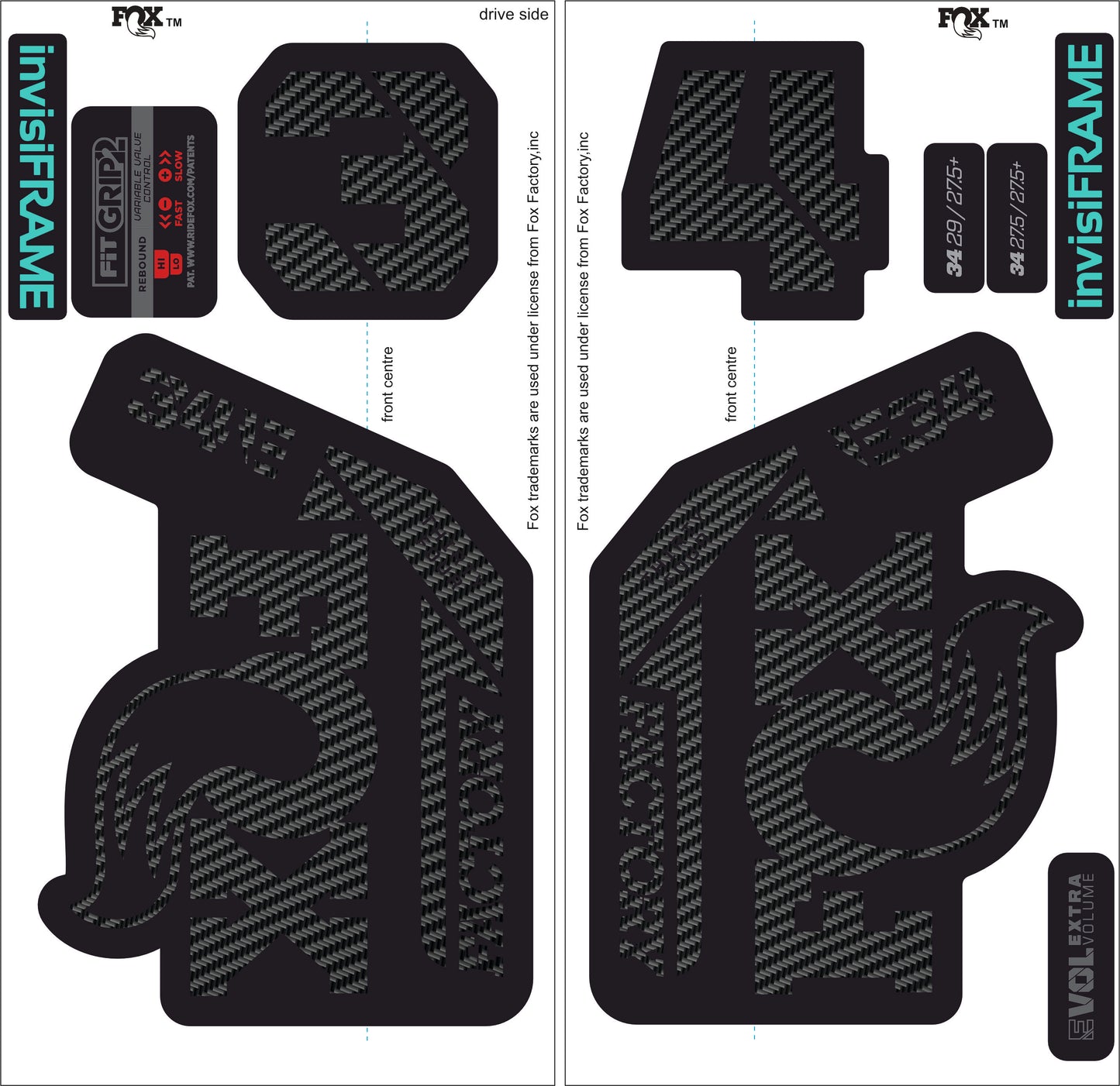 Fox 34 Factory E BIKE 2021 Decals
