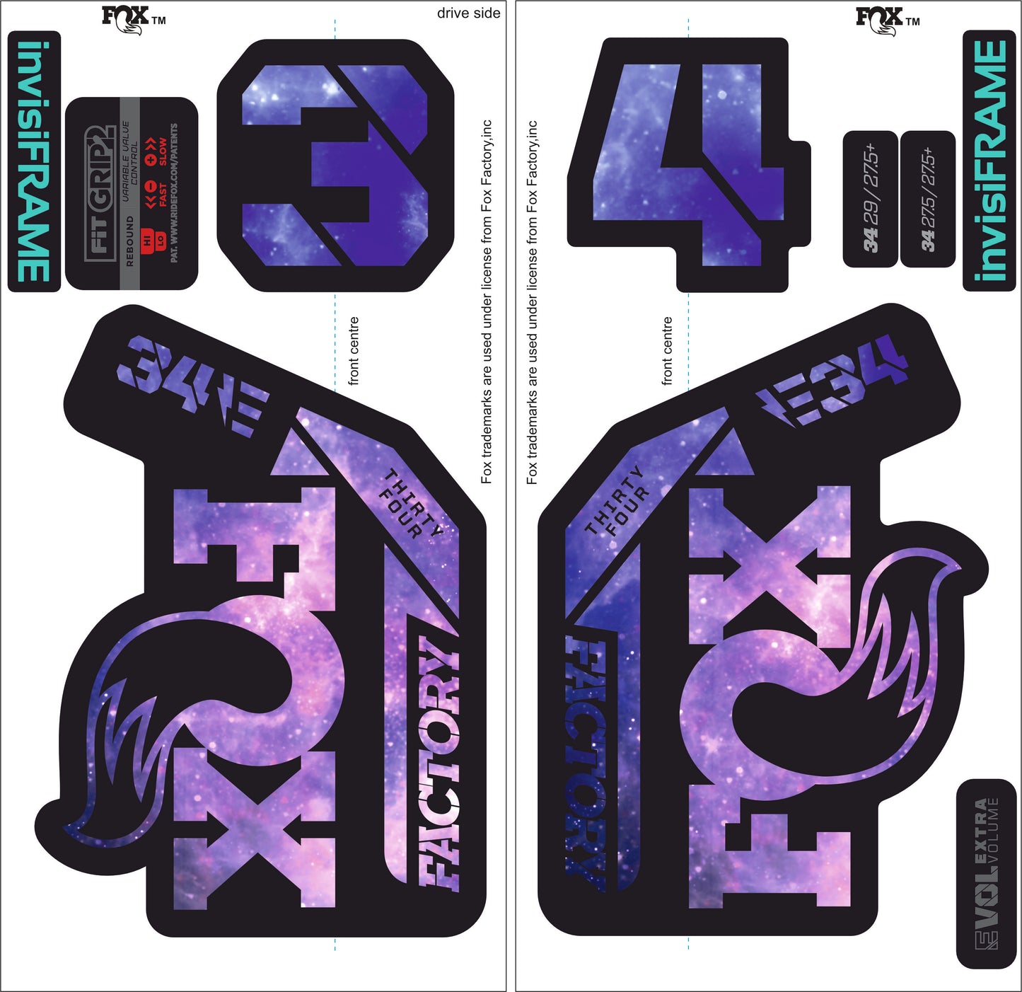 Fox 34 Factory E BIKE 2021 Decals