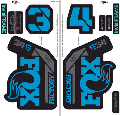Fox 34 Factory E BIKE 2021 Decals