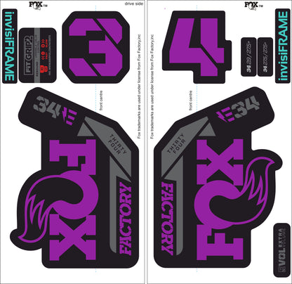 Fox 34 Factory E BIKE 2021 Decals